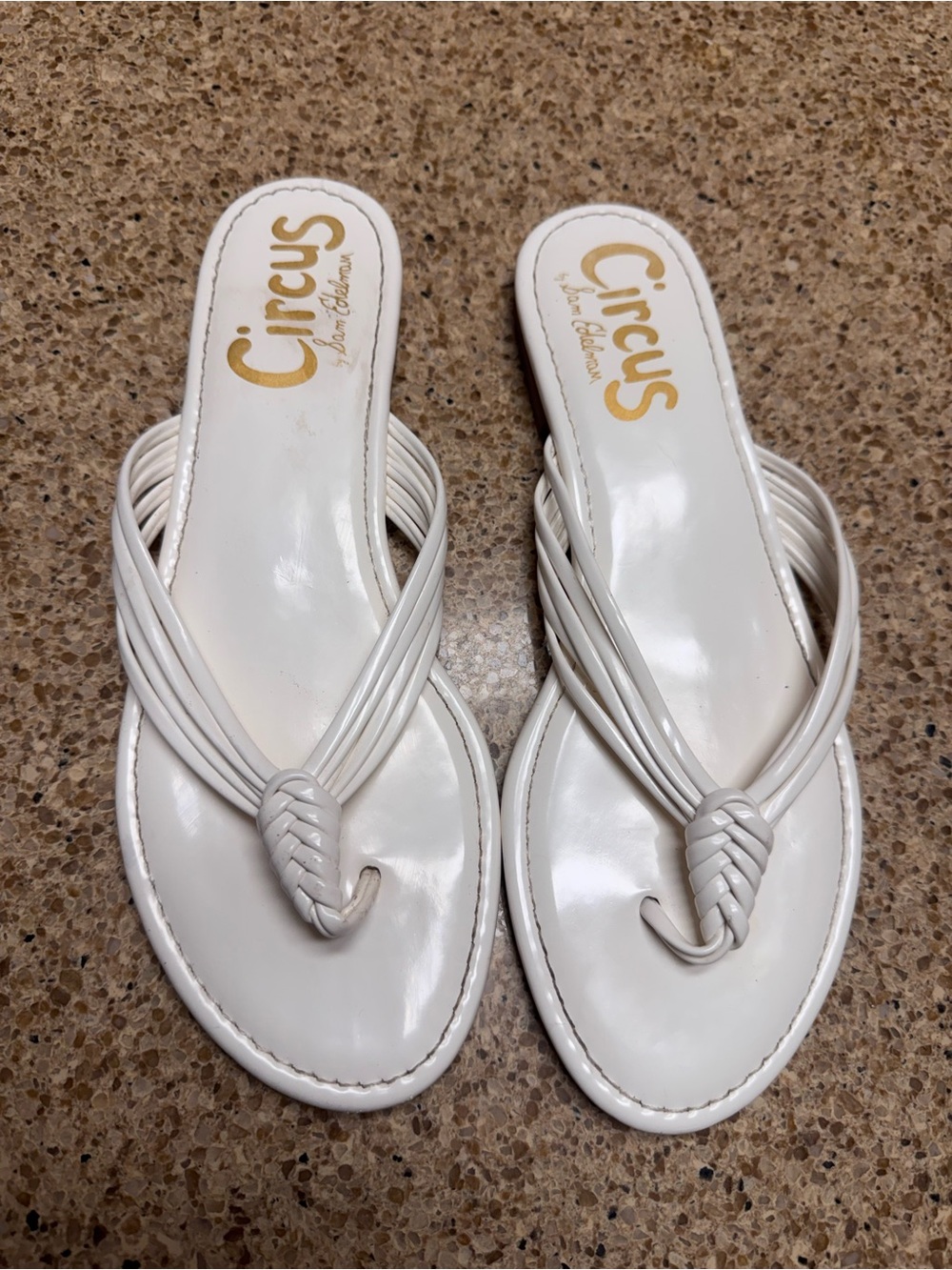 Circus by Sam Edelman White Braided Thong Sandals